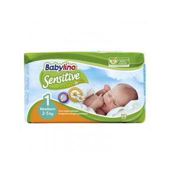 Babylino Newborn Nο.1 (2-5 kg) Απορροφητικές & Πιστοποιημένα Φιλικές Βρεφικές Πάνες 28τμχ