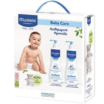 Mustela Gel Lavante Doux 500ml & Hydra-Bebe Lait Corps Body Lotion 500ml & Δώρο Αρκουδάκι