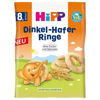 Hipp Δαχτυλίδια με Όλυρα & Βρώμη Από τον 8ο Μήνα 30g