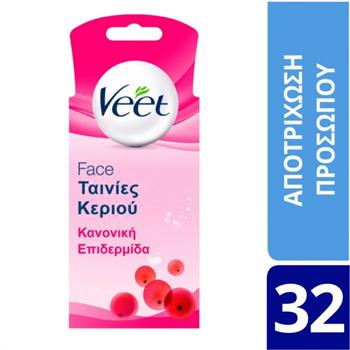 Veet Ταινίες Κεριού Αποτρίχωσης Προσώπου 32τμχ