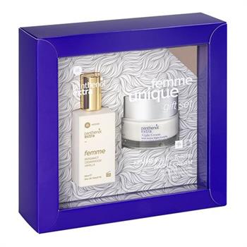Panthenol Extra Femme Unique Gift Set Night Cream 50ml & Femme Bergamot Cedarwood Vanilla Eau de Toilette 50ml