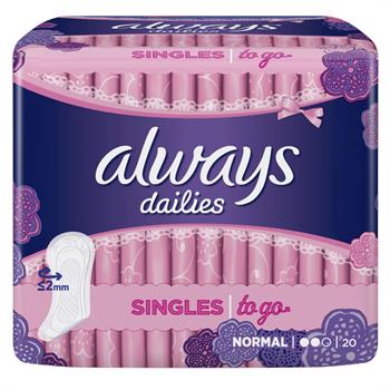 Always Always Dailies Singles To Go Normal 20τμχ