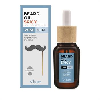 Vican Wise Men Beard Λάδι Spicy για τα γένια 30ml