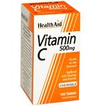 Health Aid Vitamin C 500 mg 100 chewable tabs orange