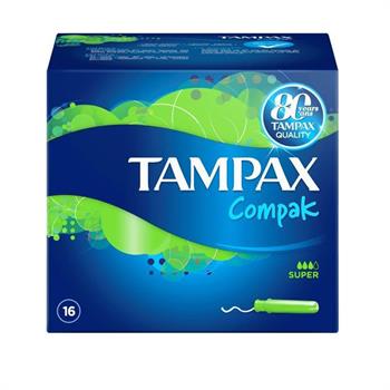 Tampax Compak Super Ταμπόν Με Απλικατέρ 16τμχ