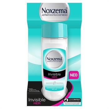 Noxzema Deo Roll On Invisible Her Γυναικείο Αποσμητικό Ενάντια Στα Λευκά Σημάδια 50ml