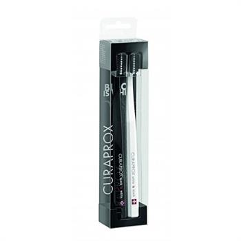 Curaprox Black is White & White is Black, Οδοντόβουρτσα για Λευκά Δόντια 2τμχ