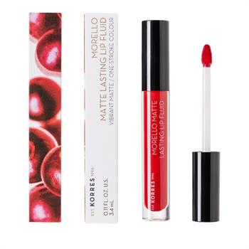 Korres Morello Matte Lasting Lip Fluid 53 Red Velvet 3.4ml