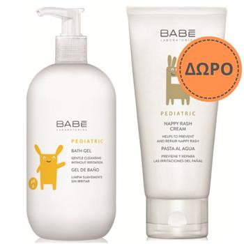 Babe Promo Pediatric Bath Gel Παιδικό Αφρόλουτρο 500ml & ΔΩΡΟ Pediatric Nappy Rash Βρεφική Κρέμα για Σύγκαμα 100ml