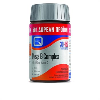 Quest Mega B Complex plus Vitamin C 1000mg 30 & 15tabs