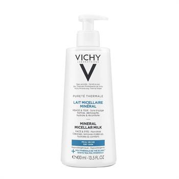Vichy Purete Thermale Lait Micellaire Mineral Γαλάκτωμα Ντεμακιγιάζ για Ξηρή Επιδερμίδα 400ml