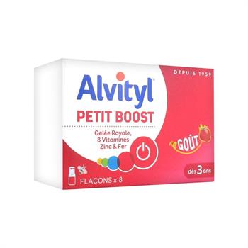 Alvityl Petit Boost Gelee Royal, 8 Vitamines, Zinc & Fer 8 αμπούλες 10ml
