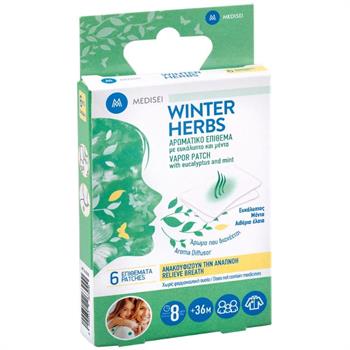 Medisei Winter Herbs Αρωματικό Επίθεμα με Ευκάλυπτο και Μέντα 6τμχ