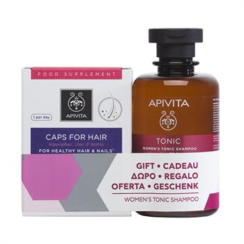 Apivita Set Women’s Tonic Shampoo κατά της Γυναικείας Τριχόπτωσης 250ml & Caps For Hair Συμπλήρωμα Διατροφής για Υγιή Μαλλιά & Νύχια 30caps