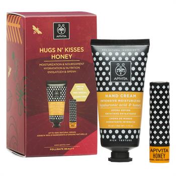 Apivita Set Hand Cream Hyaluronic Acid & Honey Ενυδατική Κρέμα Χεριών 50ml & Bio Eco Lip Care 4.4gr