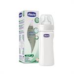 Chicco Γυάλινο Μπιμπερό Nature Glass με Θηλή Σιλικόνης 0 BRA 240ml - A50-60043-00