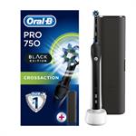Oral-B Pro 750 CrossAction 3D Black Edition & ΔΩΡΟ Μαύρη Θήκη Ταξιδιού