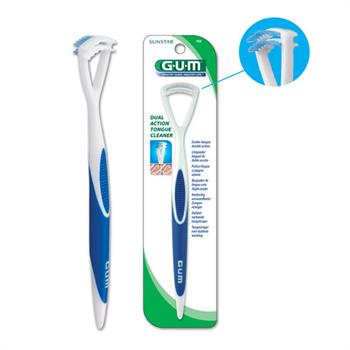 Gum 760 Dual Action Tongue Cleanser Blue 1τμχ