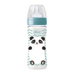 Chicco Πλαστικό Μπιμπερό Well-Being Pop Friends Πράσινο Panda Θηλή Σιλικόνης Γρήγορη Ροή 4m+ 330ml (09502-00)