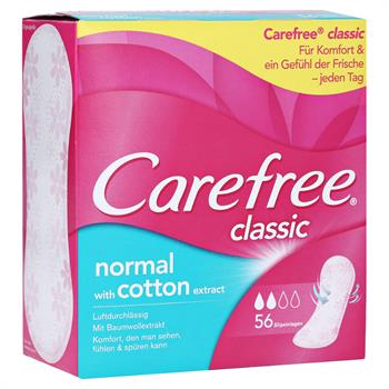 Carefree Classic Normal Cotton Extract Σερβιετάκια 56τμχ