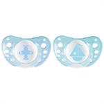 Chicco Physio Air Ορθοδοντική Πιπίλα Σιλικόνης Σιελ 0-6m 2τμχ (75030-21)