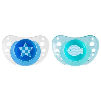 Chicco Physio Air Ορθοδοντική Πιπίλα Σιλικόνης Σιελ 6-16m 2τμχ (75032-21)