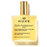 Nuxe Huile Prodigieuse Rich - Πλούσιο Ξηρό Ενυδατικό Λάδι για Πρόσωπο, Σώμα & Μαλλιά για Ξηρές Επιδερμίδες 100ml