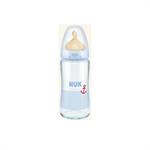 Nuk First Choice+ Γυάλινο Μπιμπερό Μπλε Άγκυρα με Θηλή Καουτσούκ 0-6 μηνών 240ml (10.745.102)