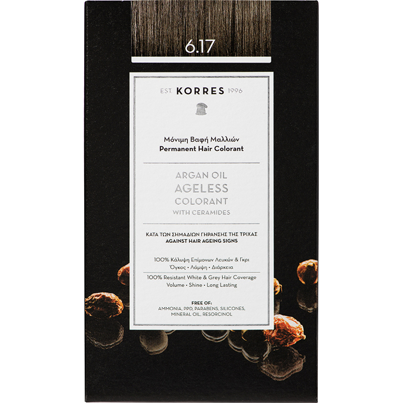 Korres Argan Oil Ageless Colorant Νο6.17 Ξανθό Σκούρο Μπεζ 50ml