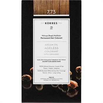 Korres Argan Oil Ageless Colorant 7.73  Μόνιμη Βαφή Μαλλιών Χρυσή Μόκα Βαφή Μαλλιών 50ml