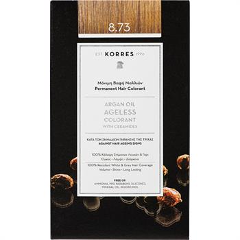 Korres Argan Oil Ageless Colorant 8.73 Μόνιμη Βαφή Μαλλιών Χρυσή Καραμέλα 50ml