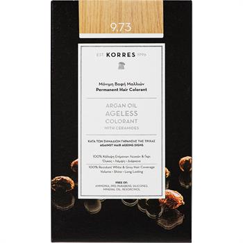 Korres Argan Oil Ageless Colorant Νο 9.73 Μόνιμη Βαφή Μαλλιών Χρυσό Κάστανο 50ml