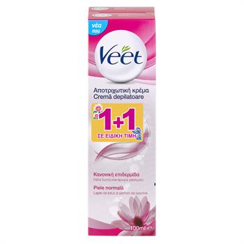Veet Hair Removal Cream Legs & Body Normal Skin 100ml 1+1 Δώρο
