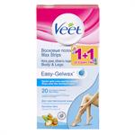 Veet Wax Strips for Legs & Body Sensitive 20τμχ 1+1Δώρο