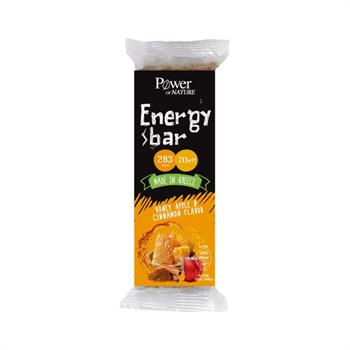 Power of Nature Energy Bar Ενεργειακή Μπάρα με Ελληνικό Μέλι κομμάτια Μήλου & Κανέλα 70gr