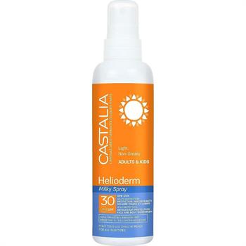 Castalia Helioderm Milky Spray SPF30 Αντηλιακό Γαλάκτωμα σε Μορφή Σπρέι για Πρόσωπο & Σώμα με Ελαφριά μη Λιπαρή Υφή 240ml