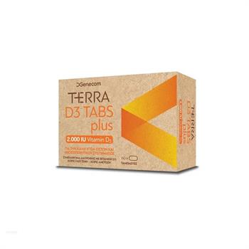 Genecom Terra D3 Plus 2000IU Vitamin D3 για την Καλή Υγεία των Οστών & Ανοσοποιητικού Συστήματος 60tabs