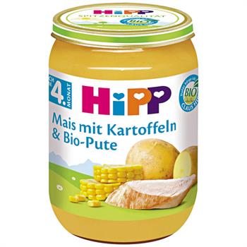 HiPP  Βρεφικό Γεύμα με Βιολογικό Kαλαμπόκι Πατάτες και Οργανική Γαλοπούλα 190gr