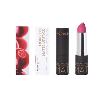 Korres Morello Matte Lipstick 75 Strawberry Fields  Ματ Κραγιόν Με Κρεμώδη Υφή