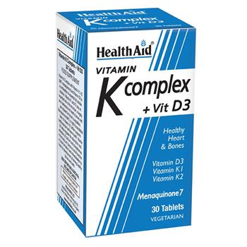 Health Aid Vitamin K Complex+D3 Συμπλήρωμα Διατροφής Για Τα Οστά 30tabs