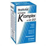 Health Aid Vitamin K Complex+D3 Συμπλήρωμα Διατροφής Για Τα Οστά 30tabs