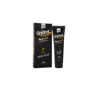 Intermed Unident Black & Gold Toothpaste Μαύρη Λευκαντική Οδοντόπαστα με Γεύση Μέντα 100ml