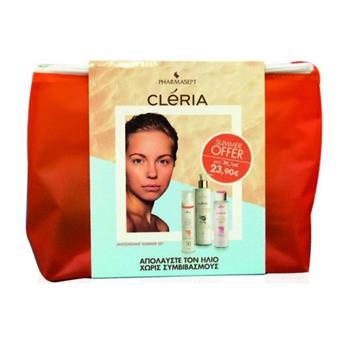 Cleria Antioxidant Summer Set Antioxidant Sun Cream SPF50 50ml & Hydrating Velvet Lotion 300ml &Refreshing Micellar Water 100ml