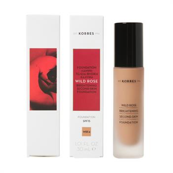 Korres Wild Rose Brightening Second-Skin Foundation SPF15 Απόχρωση WRF4 30ml