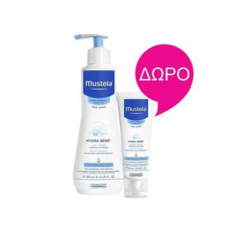 Mustela Set Hydra Bebe Body Lotion 300ml & Δώρο Ενυδατική Κρέμα Προσώπου 40ml