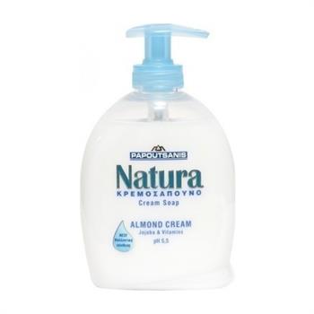 Papoutsanis Natura Υγρό Κρεμοσάπουνο με Γάλα Αμυγδάλου 300ml