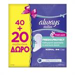 Always Dailies Fresh & Protect Normal 40+20τμχ