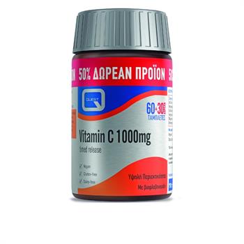 Quest Vitamin C 1000mg Timed Release 60tabs & Δώρο 30tabs