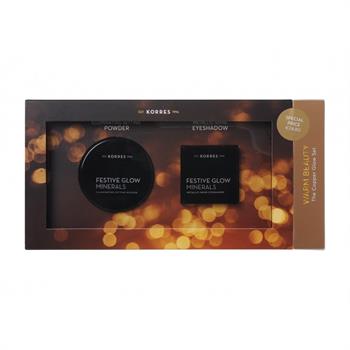 Korres Set Warm Beauty Festive Glow Minerals Illuminating Setting Powder 9gr & Festive Glow Minerals Metallic Shine Eyeshadow 1.5gr