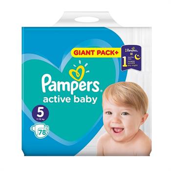 Pampers Active Baby Giant Box Πάνες No5 (11-16kg) 78τμχ